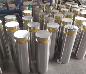 Stainless steel warning post