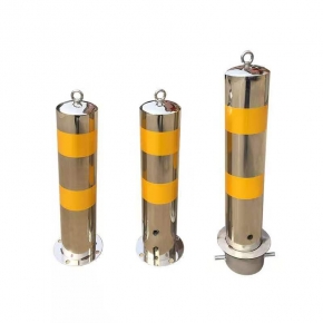 Stainless steel warning post